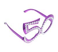 KOMBIUDA Occhiali Numerici da Festa Cinquanta Anni in Plastica Porpora | Accessorio Leggero e Comodo per Adulti, Effetto Brillante, per Compleanno e Festa, Adatto a Danza
