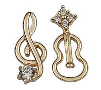 KOMBIUDA Orecchini Donna Asimmetrici Nota Musicale e Violino in Piccoli Gioielli Minimalisti per Amanti della Musica Regalo Elegante