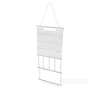 KOMBIUDA Organizer Porta Mollette e Elastici per Chioma da Appendere alla Porta, Grande Capacità con Tasche in Rete e 20 Ganci S, Contenitore per Accessori Chioma da Donna e Bambina,
