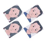 KOMBIUDA Painting Template Face in Plastico A4, 4 Pezzi, Design Realistico e Colorato, Portatile e Riutilizzabile per Professional Face Painters e Make-up Techniques Training