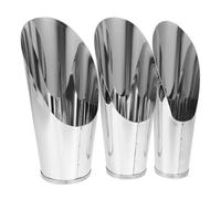 KOMBIUDA Pala da Giardino Design Argento Brillante in Acciaio Inossidabile Set 3 Pezzi Resistente e Multiuso per Piante in Vaso per Giardinaggio e Scavo