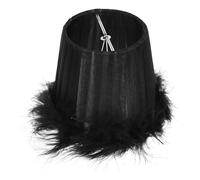 KOMBIUDA Paralume in Piuma Nero per Lampada da Tavolo e Lampadario Accessorio Luce Resistente e Leggero Decorazione Contemporanea per Camera da Letto e Soggiorno