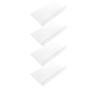 KOMBIUDA Paraspruzzi Angolare per Vasca da Bagno 4 Pezzi, Striscia Protettiva Laterale Trasparente 30x17,8x5 Cm, Barriera Antispruzzo Regolabile per Controllo Schizzi e Protezione