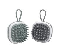 KOMBIUDA Per Shampoo in Silicone 2 Pezzi Massaggiatore Cuoio Capelluto Esfoliante Pulizia Profonda e Per Chioma e Cuoio Capelluto Per Uso Bagnato e Secco Colore Verde Scuro e Grigio Scuro