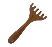 KOMBIUDA Pettine Massaggiante in Legno Denti Larghi per Capelluto Strumento per Massaggio Gua Sha alla Testa Pettine in Legno per Rilassamento del Capelluto e Sollievo Dalla Fatica