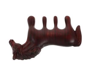 KOMBIUDA Pettine Massaggiante in Legno, Spazzola Massaggiante per Chioma e Massaggiatore Cuoio Capelluto, 10x6,5x1cm, Marrone, per Casa e Viaggio, Regalo Madre e Figlia, Anno del Cavallo