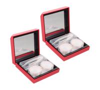 KOMBIUDA Porta Lenti Contatto da Viaggio Custodia Compatta Finestra Trasparente Doppi Scomparti Antiscivolo Design Leggero per Lenti di Perdite