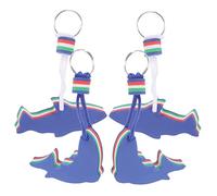 KOMBIUDA Portachiavi in Eva Galleggiante a Forma di Squalo e Delfino Leggeri e Durevoli Set da 4 Pezzi Colorati, per Sport Acquatici e Chiavi di Barca Adatti a Rafting, Canottaggio
