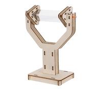 KOMBIUDA Prisma triangolare in vetro ottico con supporto Prisma triplo trasparente per effetti fotografici Strumento per l'insegnamento della fisica Spettro luminoso trasparente