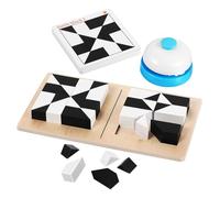 KOMBIUDA Puzzle in Legno Rompicapo con Blocchi Impilabili Gioco di Costruzione Creativo per Carte Sfida Giocattolo Educativo per Sviluppo Abilità e Problem Solving