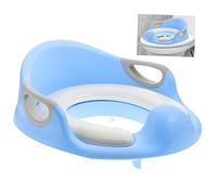 KOMBIUDA Riduttore Wc per Bambini Maniglie Grandi e Antiscivolo in Pu Blu, Sedile Educativo per Addestramento al Vasino per Toilet Training e Uso Quotidiano