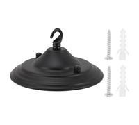 KOMBIUDA Rosone Lampadario Soffitto in Nero Base Sospensione Elegante e Resistente per Lampade Sospensione Adatto Stili Moderno e Industriale Accessorio Copertura Plafoniera per Interni
