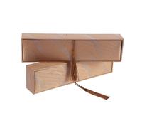 KOMBIUDA Scatola Portagioie Rettangolare Motivo a Piume Dorate Porta Collane e Anelli Design Multifunzione Custodia da Viaggio Cinese