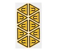 KOMBIUDA Set 10 Pezzi Adesivi di Avvertimento Autoadesivi Impermeabili Segnaletica di Sicurezza per Campi Magnetici Etichette Protettive per Operatori di Macchinari Industriali