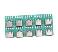 KOMBIUDA Set 10 Pezzi Scheda Convertitore PCB USB c Femmina 3.1 Fai da Te per Trasferimento Dati Stabile Ed Efficiente Uso Ufficio e Casa