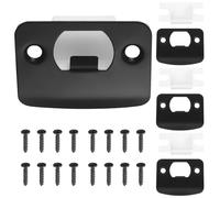 KOMBIUDA Set 4 Pezzi Piastra di Battuta per Catenaccio in Acciaio Inossidabile Viti Piastra di Chiusura Regolabile per Porta D’Ingresso Rinforzo per Porte Esterne Finitura Liscia