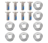 KOMBIUDA Set 8 Pezzi Bulloni di Montaggio per Attacchi da Snowboard in Acciaio Inossidabile con Rondelle, Installazione Facile e Adattamento Preciso per Riparazione e Fissaggio Snowboard
