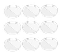 KOMBIUDA Set da 10 Piastre di Petri da 90mm con Coperchio, Contenitori di Petri per Chimica e Microbiologia, Vassoi per Colture Cellulari Vegetali, Accessori da Laboratorio per Progetti