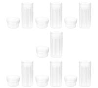 KOMBIUDA Set da 5 Barattoli di Plastica Trasparente Coplin con Coperchio per Colorazione Vetrini da Laboratorio, Contenitori per Analisi Precise, Uso Didattico e Scientifico