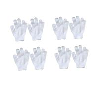 KOMBIUDA Set Da Bagno Con 8 Guanti A 5 Dita Per Ragazzo Ragazza Asciugamano Esfoliante in Nylon Scrub Corpo Effetto Bolle Bianco E Colorato