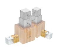 KOMBIUDA Set Di 10 Cubi Di Attività Staminali in Rame Alluminio Ferro E Legno Cubi Di Densità Per Esperimenti Di Laboratorio