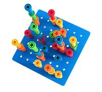 KOMBIUDA Set Giocattolo Tavoletta Forata Ragazzo Ragazza Ordinamento Conteggio Capacità Motorie Puzzle Fungo Formativo