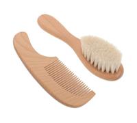KOMBIUDA Set per Igiene del Ragazzo Ragazza Spazzola per Capelluto in Legno, Pratica e Facile da Pulire, per Bagnetto e Cura dei Chioma
