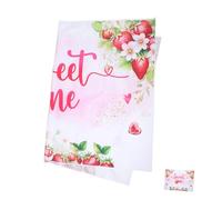 KOMBIUDA Sfondo Di Fragole Per Servizi Fotografici Decorazione Compleanno Per Ragazze Sfondo Fotografico Rosa Materiale Tessuto Spesso Grandi Dimensioni 210x150 Cm