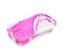 KOMBIUDA Spazzola Da Bagno Silicone Con Setole Morbide Per Massaggio Scalp e Corpo Design Doppia Faccia Per Esfoliare e Rimuovere Le Cellule Morte Stimola La Circolazione e Migliora La