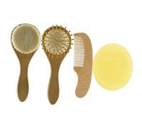 KOMBIUDA Spazzola Per Capelli Per Ragazza in Fibra Naturale Di Spazzole e Pettini Per Ragazza in Silicone Pettine Per Capelli in Spazzola Regalo Per Shower