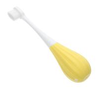KOMBIUDA Spazzolino Manuale per Bambini, Setole Morbide, Impugnatura Ergonomica, Design Adorabile, i Primi Dentini, Giallo