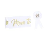 KOMBIUDA Spilla Distintivo Papà in Arrivo E Fascia Mamma in Arrivo Per Decorazioni Shower Uniche E Originali