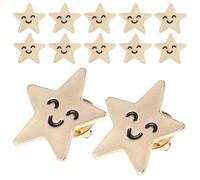 KOMBIUDA Spille Leggere e Facili da Applicare in Lega Oro a Forma di Stella a Cinque Punte Set da 12 Pezzi per Decorazioni Festa del 4 Luglio e Zaini