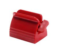 KOMBIUDA Spremi Tubetti per Dentifricio e Pomate in Abs, 2 Pezzi, Manuale, Base Ispessita, per Bagno e Casa, Bianco e Rosso