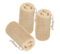 KOMBIUDA Spugna Esfoliante in Luffa Naturale 3 Pezzi potere Pulente Elevato e Facile da Pulire per Bagno e Cucina, Spazzola Corpo Uomo e Donna