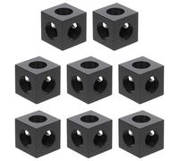 KOMBIUDA Staffe Angolari in Lega di Alluminio 8 Pezzi per Profili Estrusi Serie 2020 Connettori Angolari Robusti per Stampanti 3D Cnc e Strutture Industriali