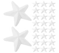 KOMBIUDA Stelle a Cinque Punte Superficie Liscia e Vuota 30 Pezzi in Schiuma Bianca Facili da Appendere per Decorazioni Festa di Compleanno e Progetti DIY