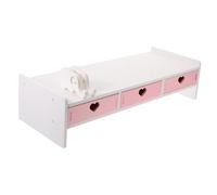 KOMBIUDA Supporto per Monitor Cassetto Rialzo per Monitor Scrivania Supporto Ergonomico per Computer in Colore Rosa Ottimizza Spazio e Migliora La Postazione Lavoro