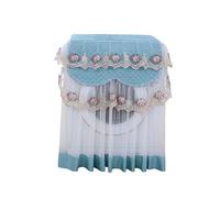 KOMBIUDA Telo Copri Lavatrice Volant in Pizzo Floreale Protezione per Lavatrice Automatica Copertura per Uso Domestico Verde Media