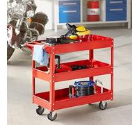Kombo Carrello portautensili | Carrello da officina | Carrello da montaggio 3 piani | Rosso