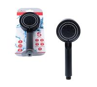 KOMBO - Doccia Bali 5 Getti in ABS Nero - Soffione Universale Multigetto Anticalcare Ø9 cm - Soffione Doccia 5 Modalità