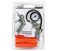 Kit 3 accessori per compressore pistola manometro KO277A