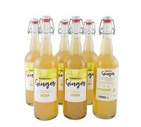 KOMBUTXA BEBIDA TE KOMBUCHA ORGANICA - Confezione da 6ud di 750ml | Sapore Zenzero e mela | Bevanda Energetica al Tè Fermentato Biologico | Senza Zuccheri Aggiunti