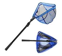 KOMCLUB Guadino Pesca Telescopico 180cm, Retino da Pesca di Atterraggio Telescopica, Retino in Gomma Guadino Gommat, Retino da Pesca Pieghevole Estensibile, Accessori per Adult Bambini Stagno Lago