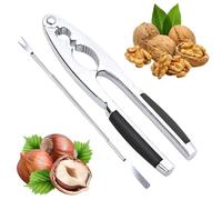 KOMEITO Schiaccianoci, Walnut Cracker Acciaio Inox, Schiaccianoci Multifunzionale, Rompinoci Acciaio in Metallo Aghi di Noce, Applica a Noci, Nocciole, Noci