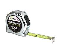 Komelon 412HV high-visibility Professional tape Measure, 12-feet by 5/20,3 cm, cromato