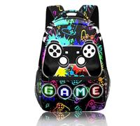 Komergave Zaino da gioco colorato per la scuola, per adolescenti, in robusto tessuto Oxford con stampa moderna da gioco, zaino per adolescenti, 40 x 30 x 17 cm, per scuola, vita quotidiana, viaggi e