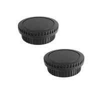 KOMET - Copriobiettivo posteriore e copriobiettivo per fotocamera (2 + 2 pezzi) e copriscarpe calde per Canon 850D 800D 90D 77D 7D 6D 5D MKII con obiettivo EF EF-S