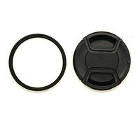 KOMET - Filtro UV in vetro da 58 mm con telaio sottile e copriobiettivo da 58 mm per Fujifilm X-A10 XC16-50 mm X-T30 X-T3 XF18-55 mm, obiettivo Canon 1300D 1500D 200D con obiettivo EF-S 18-55 mm