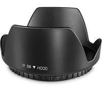 Komet, paraluce per obiettivo da 58MM a tulipano, per Canon EOS 4000D 3000D 2000D 90D 80D 77D 250D 1500D 1300D, per fotocamere reflex con obiettivo Canon EF-S 18-55mm